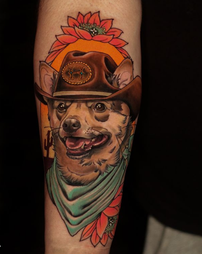 Explore cop tattoo ideas, creative tattoo ideas in Spokane, available at Anchored Art Tattoo