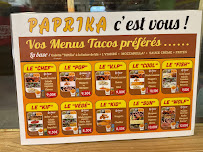 PAPRIKA TACOS : FAST FOOD - SNACK - RESTAURANT - Tacos. Kebab.Burger.Panini. Salade.Frites.Boissons. Dessert. à Royan carte