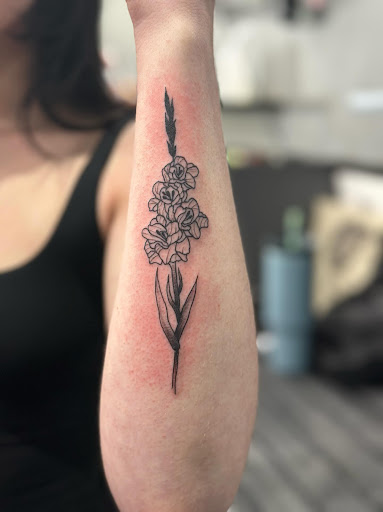 Explore flower sleeve tattoo ideas, creative tattoo ideas in Peoria, available at Modern Ink Tattoo