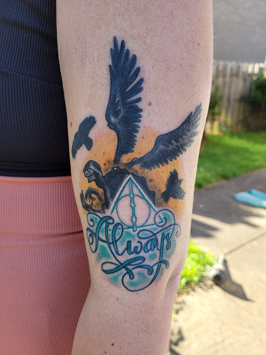 Explore halloween tattoo ideas for men, creative tattoo ideas in Oak Grove, available at Hell or High Water Tattoo Shop