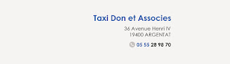 Service de taxi Taxi Don et Associes 19400 Argentat-sur-Dordogne