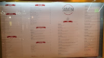 Sabatini à Milan menu