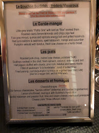 Menu / carte de Le Bouchon Bordelais à Bordeaux