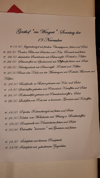 Menu du Gasthof Em Wingert à Hennef