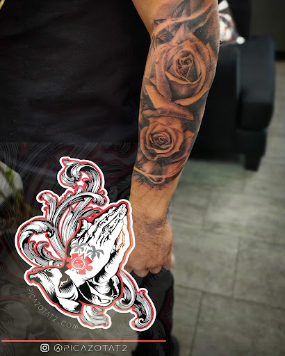 Explore juggalette tattoo ideas, creative tattoo ideas in Palm Desert, available at Picazo Tattoo Studio