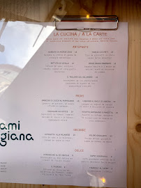 Damigiana à Paris menu