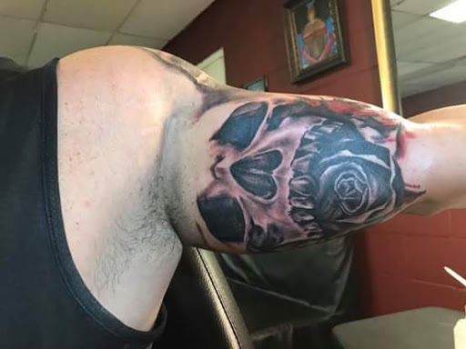 Explore shading ideas for sleeve tattoos, creative tattoo ideas in Paris, available at 903 Tattoos