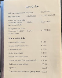 Menu du Pfroderalm à Villanders