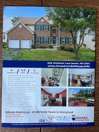 Real Estate Agents «Re/Max Advantage Realty: Brian Pakulla», reviews and photos, 6021 University Blvd #250, Ellicott City, MD 21043, USA