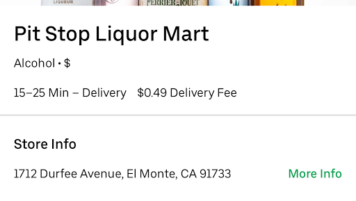 Liquor Store «Pit Stop Liquor Mart», reviews and photos, 1712 Durfee Ave, El Monte, CA 91733, USA