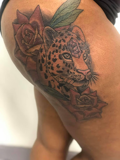 Explore moose tattoo ideas, creative tattoo ideas in Goose Creek, available at Red Kirin Tattoo