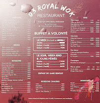 Menu / carte de Royal Wok, restaurant asiatique, japonais, grillade, fruits de mer à Montluçon