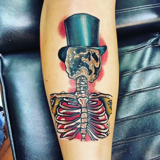 Explore girl thigh tattoo ideas, creative tattoo ideas in Chicago, available at Mind Crusher Tattoo