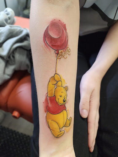 Explore pooh bear tattoo ideas, creative tattoo ideas in Williamsburg, available at 315 underground INK LLC