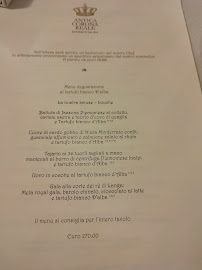 Carte du Ristorante Antica Corona Reale à Cervere