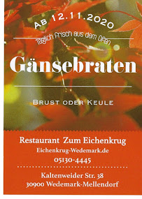 Zum Eichenkrug à Wedemark menu
