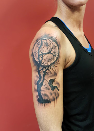 Explore multi name tattoo ideas, creative tattoo ideas in Lincoln, available at Electric Buffalo Tattoo