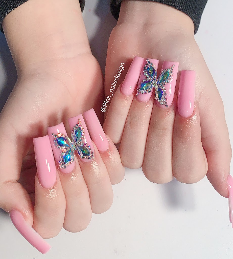 Pink nails design 92683