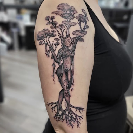 Explore tattoo family tree ideas, creative tattoo ideas in Nashville, available at Titan Tattoo