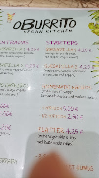 Restaurante O Burrito à Coimbra menu