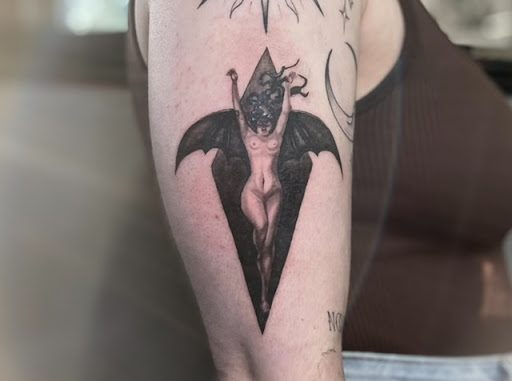 Explore inner biceps tattoo ideas, creative tattoo ideas in Rowlett, available at Ink Sirens Tattoo & Piercing Studio