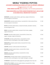 Pizzeria Pepitas_RistoBar à Trescore Cremasco (la carte)