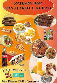 ZAHARA BAR &FAST FOOD à Ancona carte