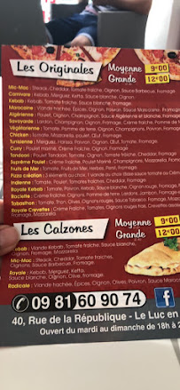 Pizzeria Mic-Mac Pizza à Le Luc (la carte)