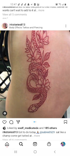 Explore floral hand tattoo ideas, creative tattoo ideas in Bradenton, available at Body Effects Tattoo & Piercing