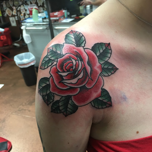 Explore back tattoos for men ideas, creative tattoo ideas in Glendale, available at Old West Tattoo