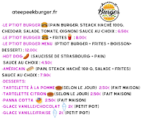 Menu du Ateepeek burger à Saint-Vincent-sur-Graon