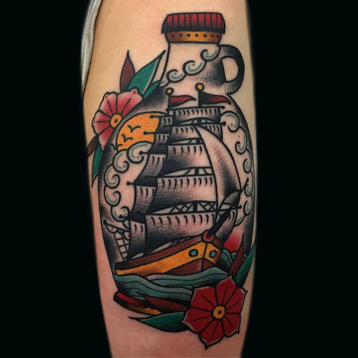 Explore bear tattoo ideas, creative tattoo ideas in Lakeland, available at Black Swan Tattoo