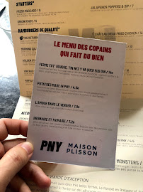 PNY OBERKAMPF à Paris menu