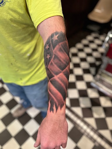 Explore shoulder tribal tattoo ideas, creative tattoo ideas in Terre Haute, available at Timeless Tattoo LLC