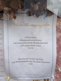 Menu du Zum Johann Auer à Rosenheim