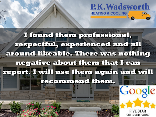 Heating Contractor «P.K. Wadsworth Heating & Cooling, Inc.», reviews and photos