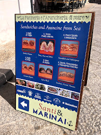 Restauration rapide Santi E Marinai à Favignana (le menu)