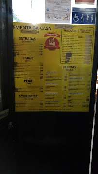 Menu / carte de Restaurante O Frangote à Peniche