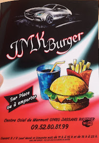 Carte du JMK Burger à Jassans-Riottier