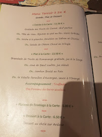 Restaurant français La Grange Aux Fleurs à Sarran, Champs-sur-Tarentaine à Champs-sur-Tarentaine-Marchal - menu / carte