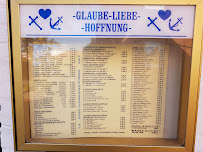 Carte du Gaststätte Glaube-Liebe-Hoffnung à Wyk auf Föhr