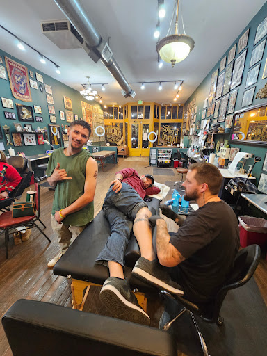 Explore tattoo ideas on calf, creative tattoo ideas in Colorado Springs, available at El Dorado Tattoo Parlour and Social Club