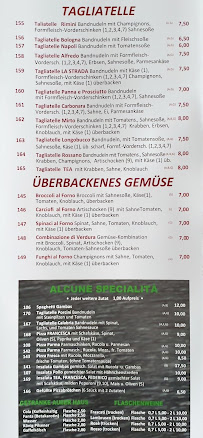 Pizzeria La Strada à Bedburg carte