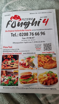 Menu du Pizzeria Funghi 4 à Mülheim