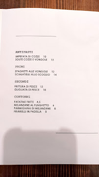 Menu du L'Oro Di Napoli Roma à Rome