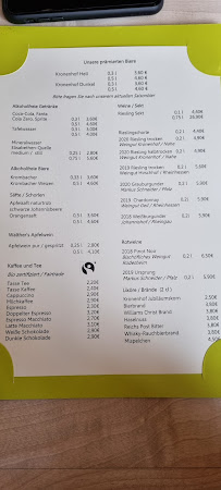 Kronenhof à Bad Homburg menu