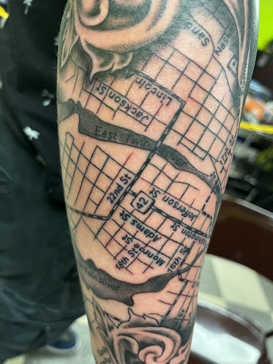 Explore calf muscle tattoo ideas, creative tattoo ideas in Copperas Cove, available at Flashover Ink Tattoo