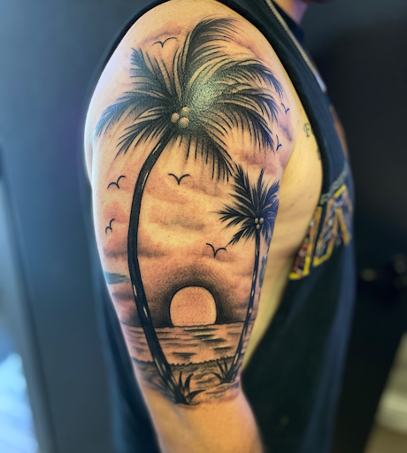 Explore alkaline trio tattoo ideas, creative tattoo ideas in Modesto, available at Dying Art Tattoo