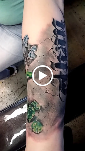 Explore black metal tattoo ideas, creative tattoo ideas in Helena, available at Dermawerx Custom Tattoo