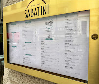 Restaurant Sabatini à Milan (le menu)